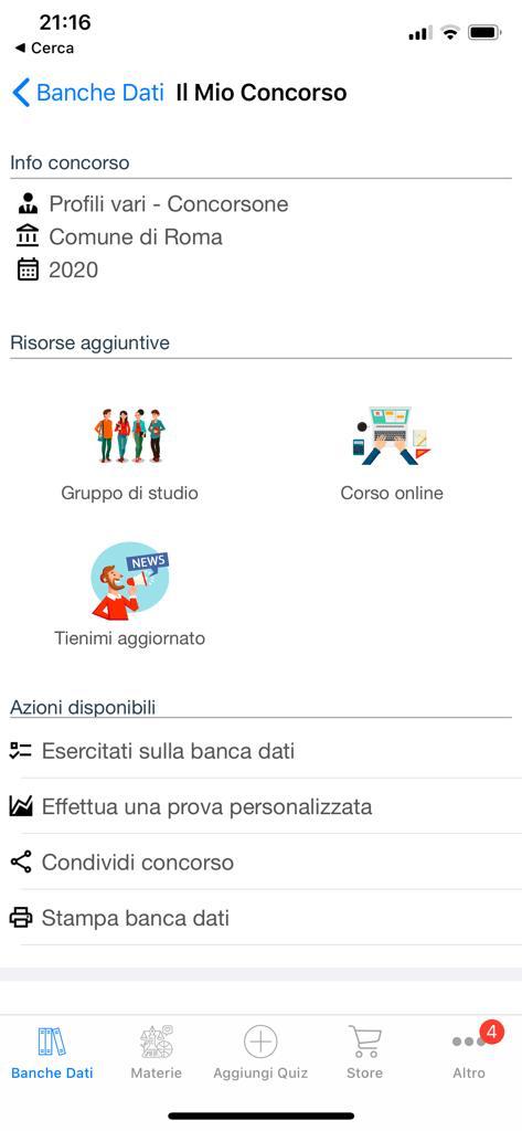 Banca dati Concorso Comune di Roma