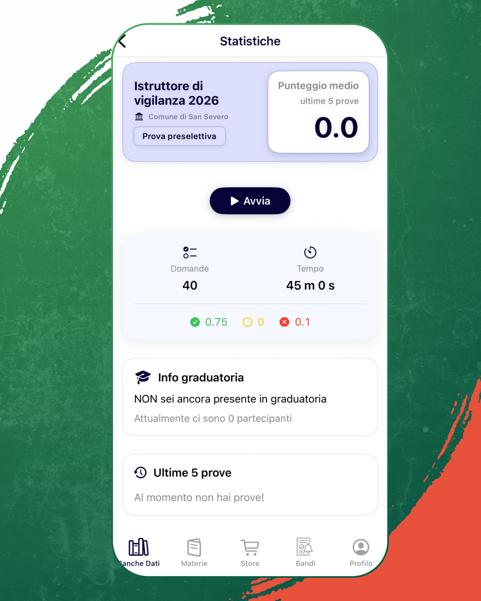 Simulazione concorso con graduatoria