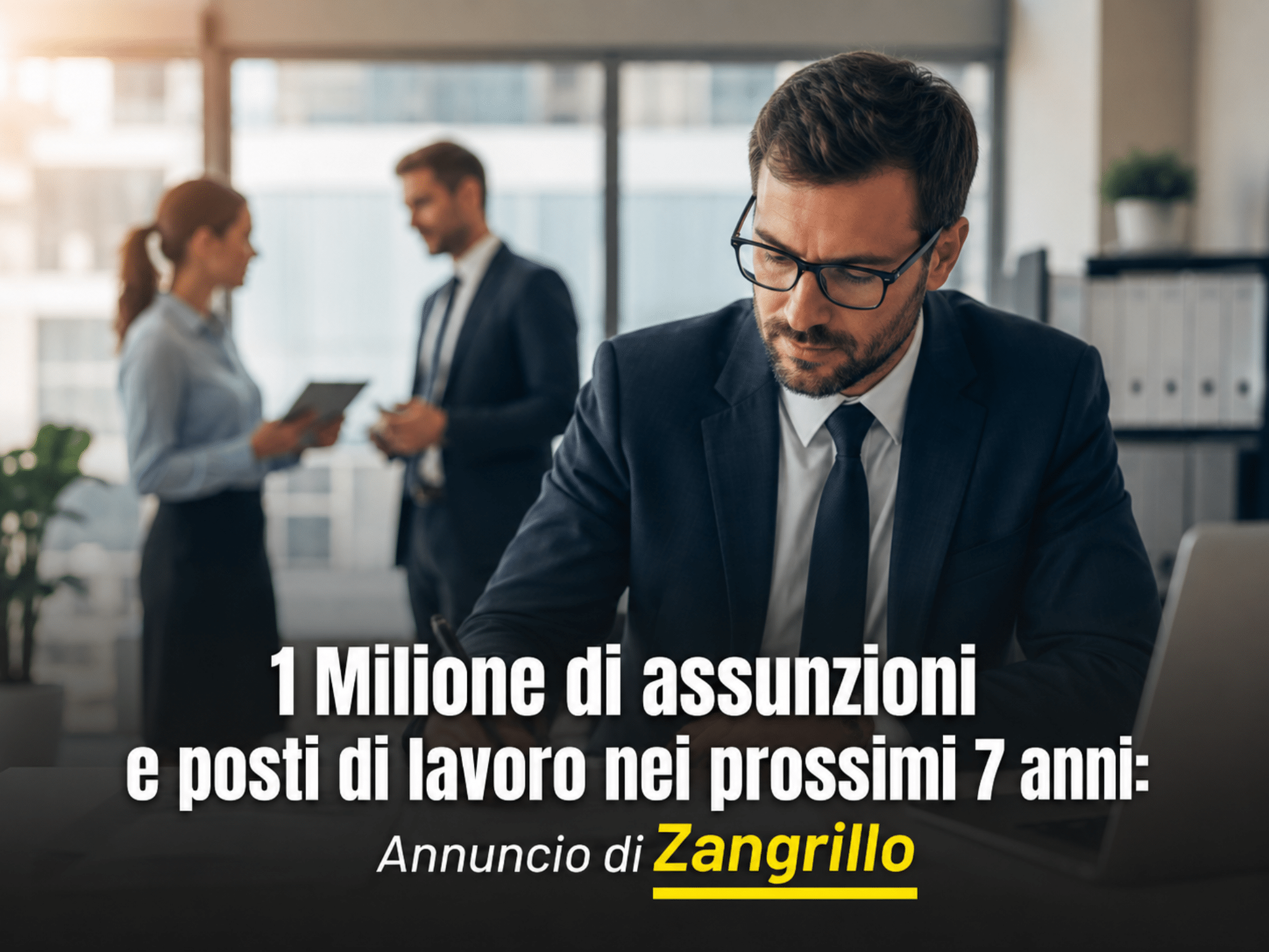 1 Milione di assunzioni e posti di lavoro nei prossimi 7 anni - Annuncio di Zangrillo