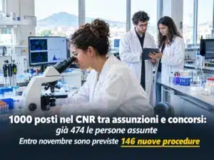 1000 posti nel CNR tra assunzioni e concorsi: già 474 le persone assunte - Entro novembre sono previste 146 nuove procedure