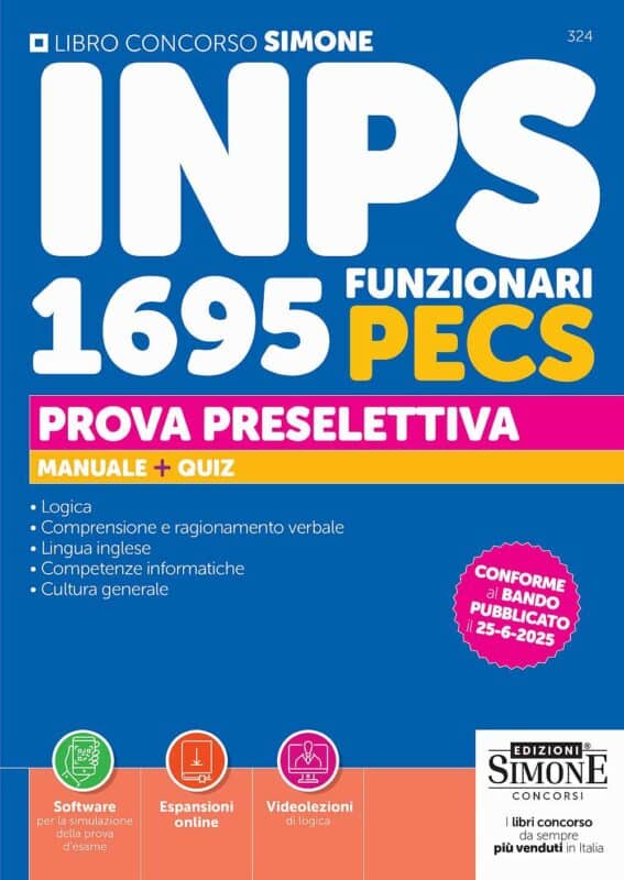 Manuale Concorso INPS 2026 – 1695 Funzionari progettazione, erogazione e controllo dei servizi