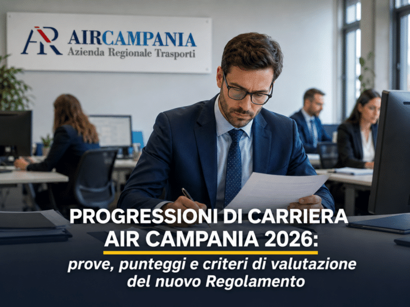 AIR CAMPANIA Progressioni di carriera 2026 prove