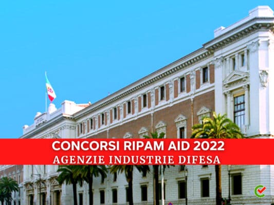 Concorsi RIPAM Agenzia industrie difesa 2022