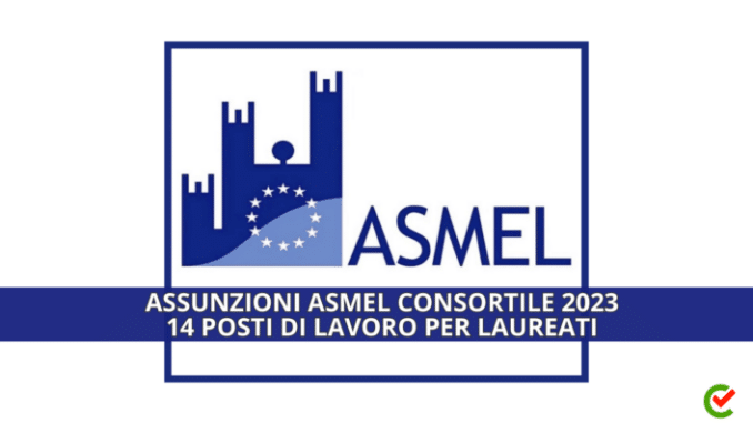 Assunzioni ASMEL Consortile 2023 - 14 posti di lavoro per laureati