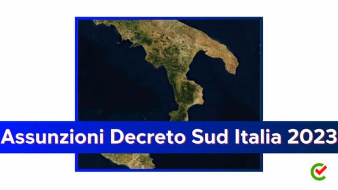 Assunzioni Decreto Sud