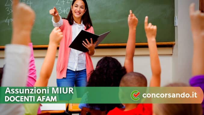 Assunzioni MIUR Docenti AFAM Assunzioni MIUR Docenti AFAM