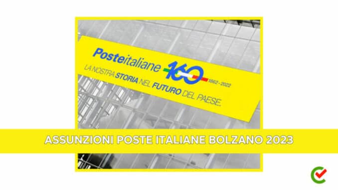 Assunzioni Poste Italiane Bolzano 2023 - lavoro per Figure Front End