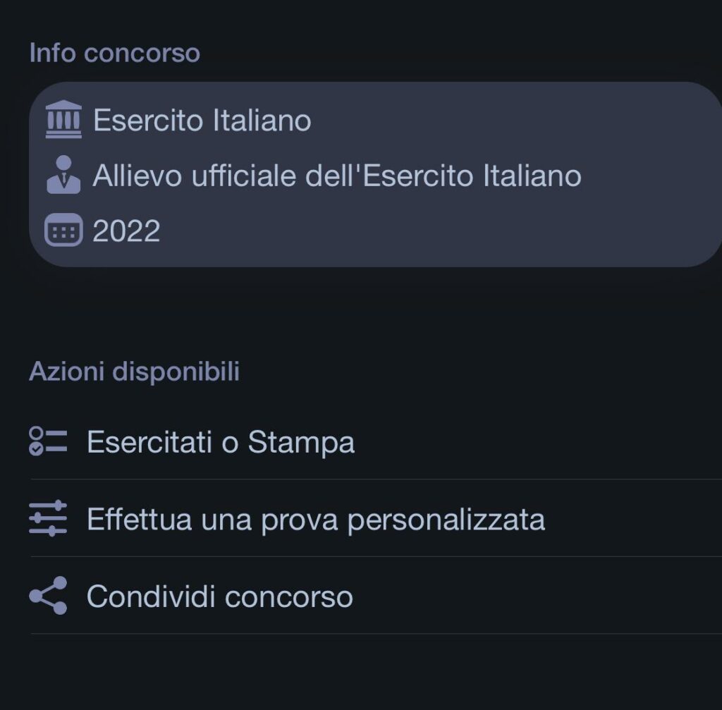 Banca Dati Concorso Allievi Ufficiali Esercito