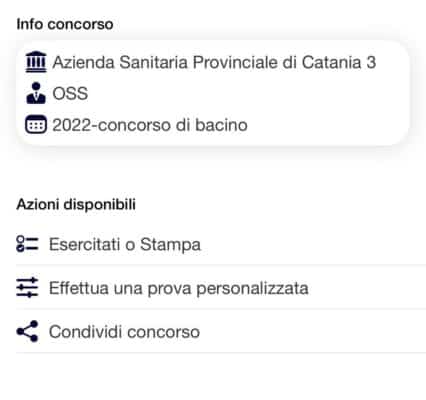 Banca Dati Concorso Bacino Sicilia OSS ASP Catania 3