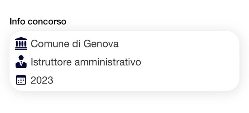 Banca Dati Concorso Comune di Genova