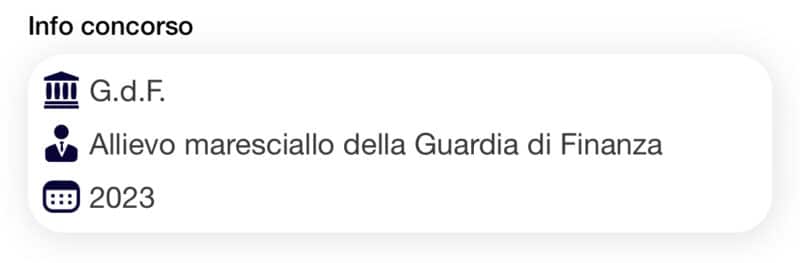 Banca Dati Concorso Marescialli Guardia di Finanza