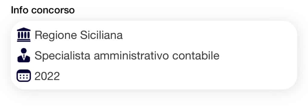 Banca Dati Concorso Regione Sicilia Specialisti amministrativi contabili