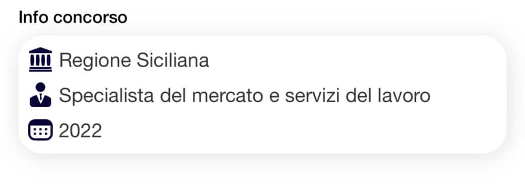 Banca Dati Concorso Regione Sicilia Specialisti mercato e servizi del lavoro