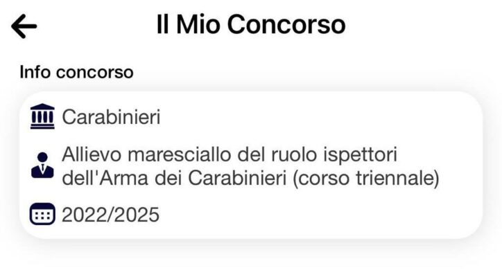 Banca dati Concorso Allievi Marescialli Carabinieri