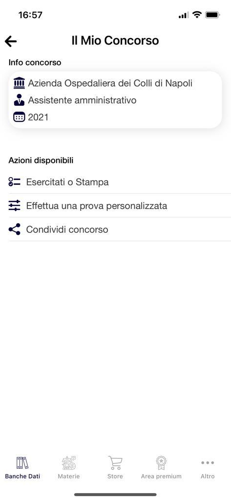 Banca dati Concorso Assistenti Amministrativi Ospedali dei Colli