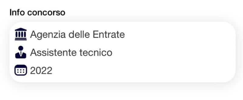 Banca dati Concorso Assistenti Tecnici Agenzia delle Entrate