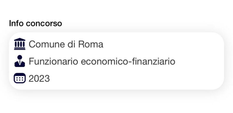 banca dati (NON UFFICIALE) Concorso Funzionari Economico Finanziari Comune di Roma 2023