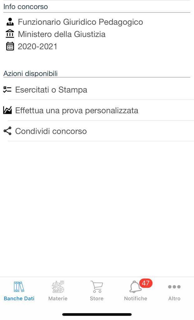Banca dati Concorso Funzionario Pedagogico Ministero della Giustizia