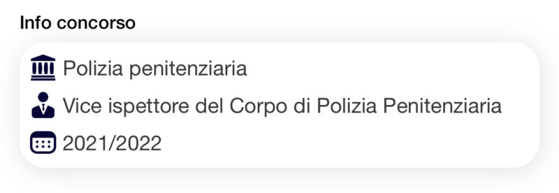 Banca dati Concorso Polizia Penitenziaria Allievi Vice Ispettori 2022