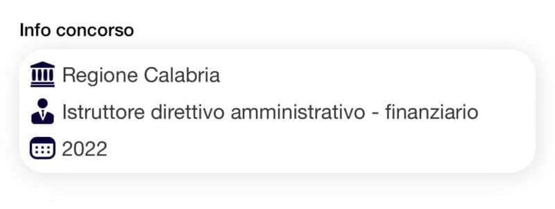 Banca dati Concorso Regione Calabria Amministrativi