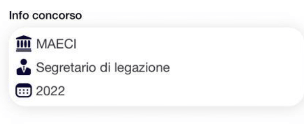 Banca dati Concorso Segretario di legazione MAECI