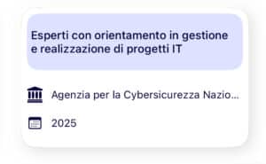 Esperti acn banca dati progetti IT