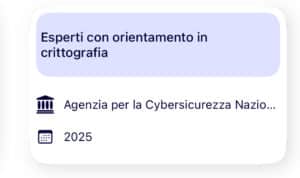 Esperti crittografia acn banca dati