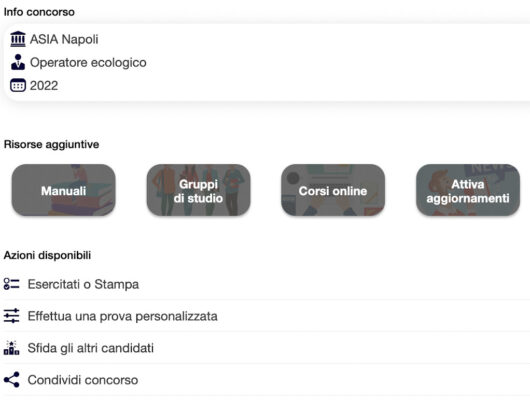 Banca dati concorso asia napoli operatori ecologici