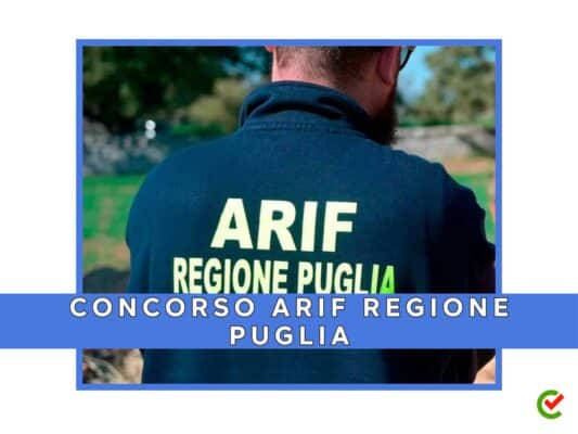 CONCORSO ARIF REGIONE PUGLIA