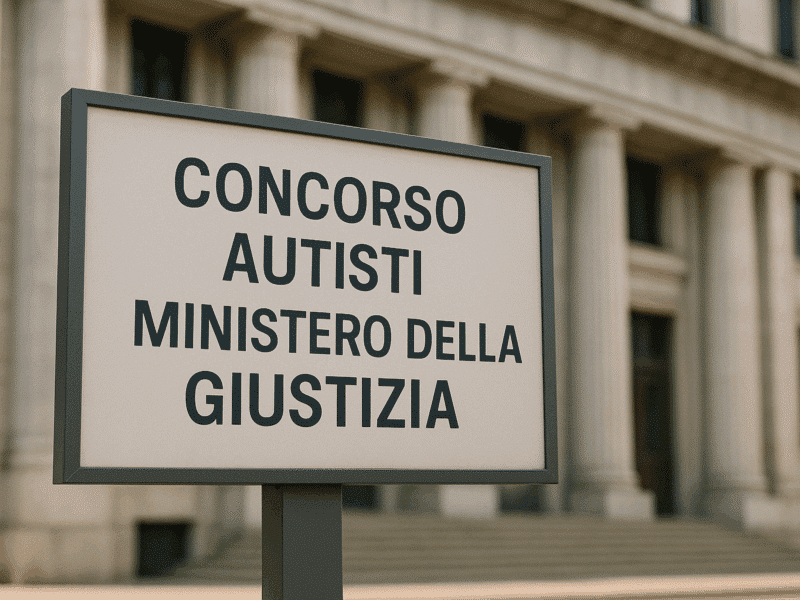 CONCORSO AUTISTI MINISTERO DELLA GIUSTIZIA