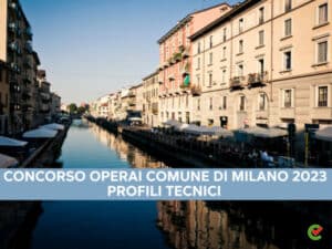 CONCORSO OPERAI COMUNE DI MILANO 2023