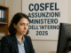COSFEL Assunzioni Ministero dell'Interno 2025 - Approvate 998 assunzioni a tempo indeterminato e 146 a tempo determinato