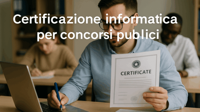 Certificazione informatica per concorsi pubblici come conseguirla!