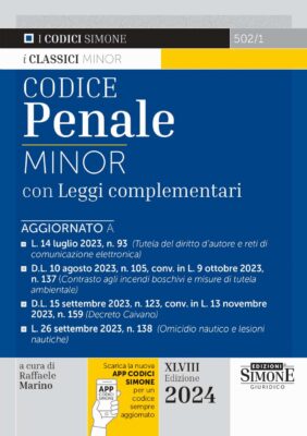 Codice Penale Minor con leggi complementari