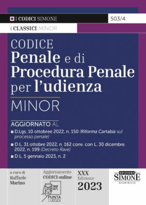 Codice Penale e di Procedura Penale per l’udienza Minor