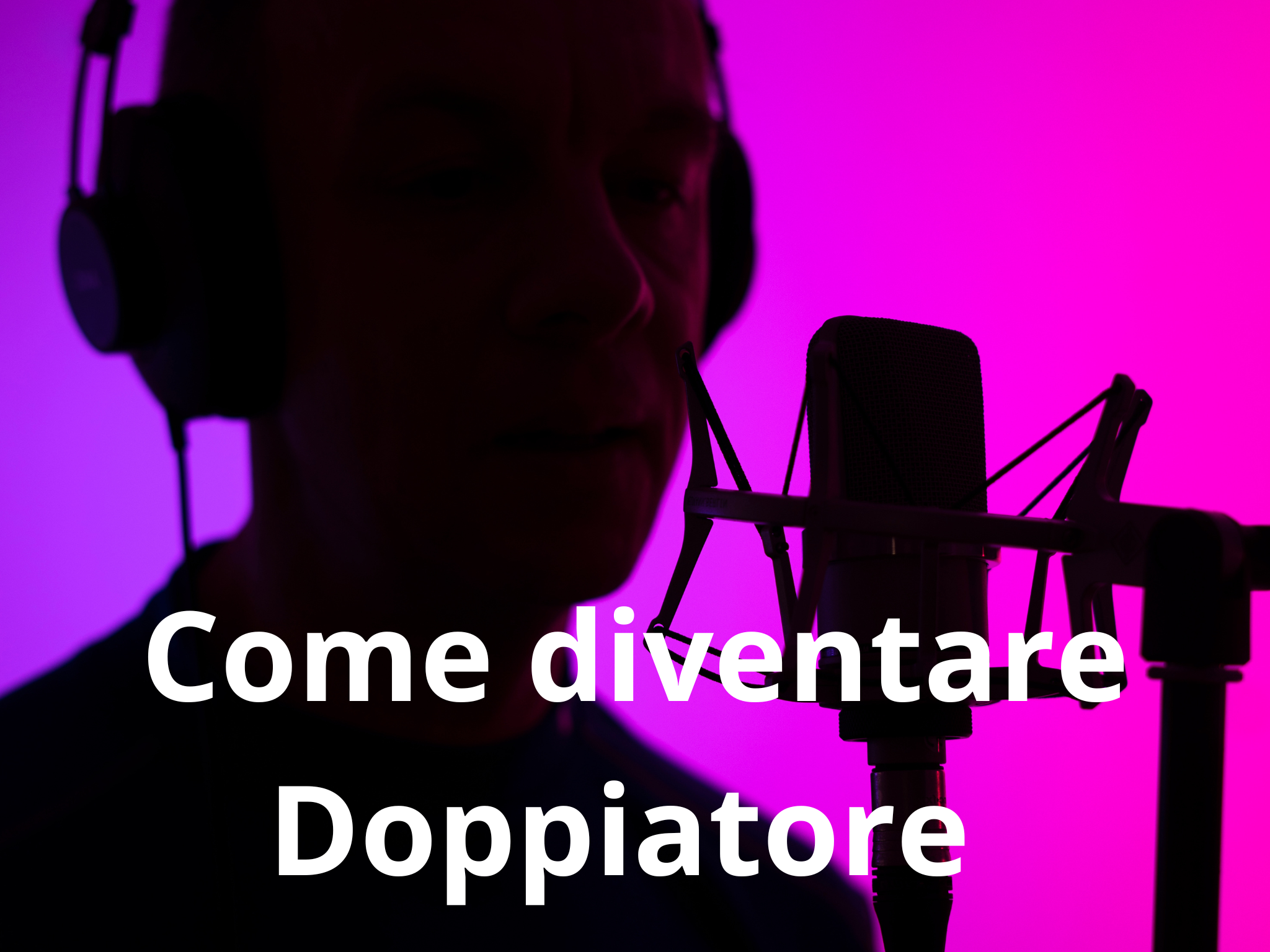 Studio di doppiaggio con microfono professionale