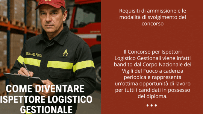 Come diventare Ispettore Logistico Gestionale Vigili del Fuoco – La guida