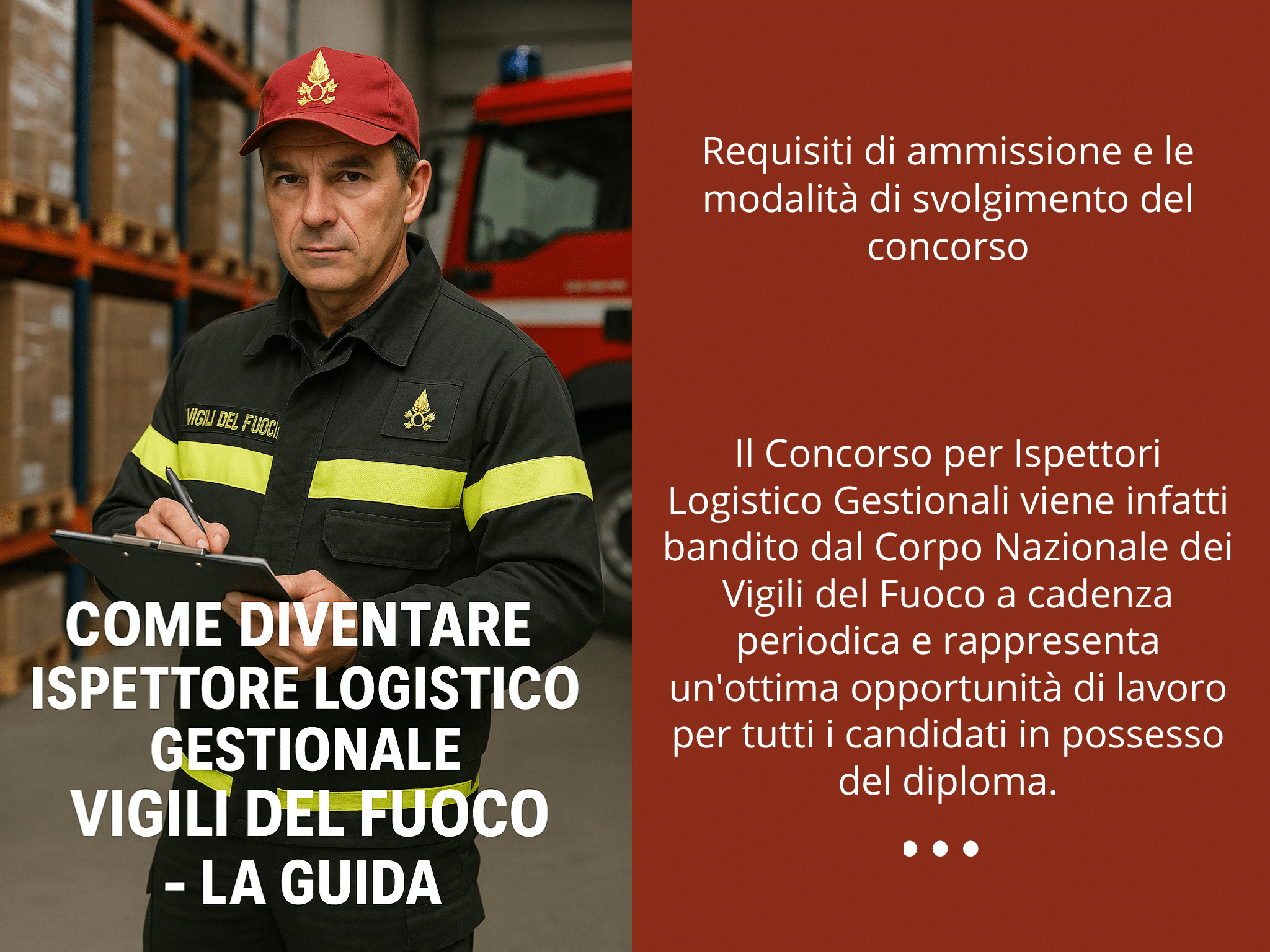 Come diventare Ispettore Logistico Gestionale Vigili del Fuoco – La guida