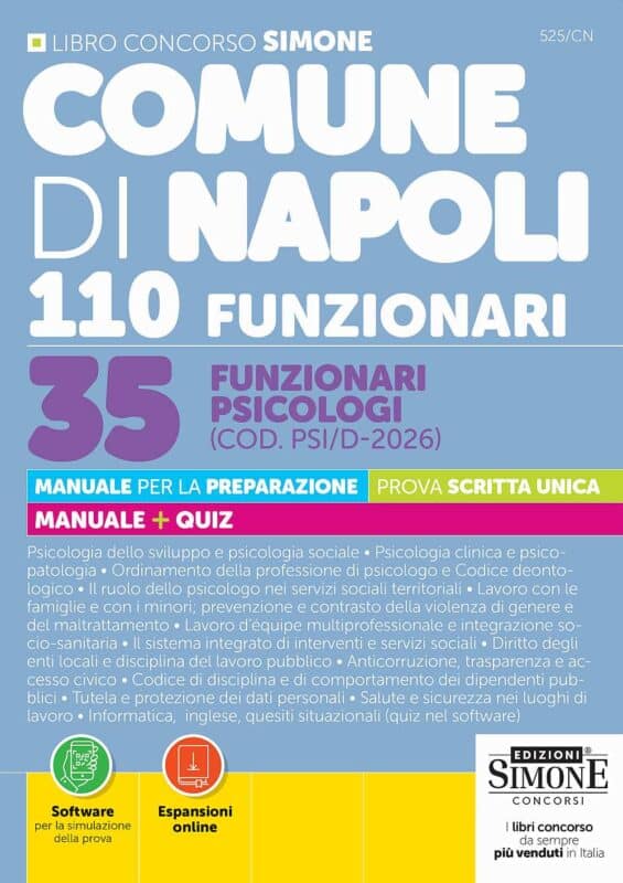 Manuale Concorso Comune Napoli 2026 – Funzionari Psicologi