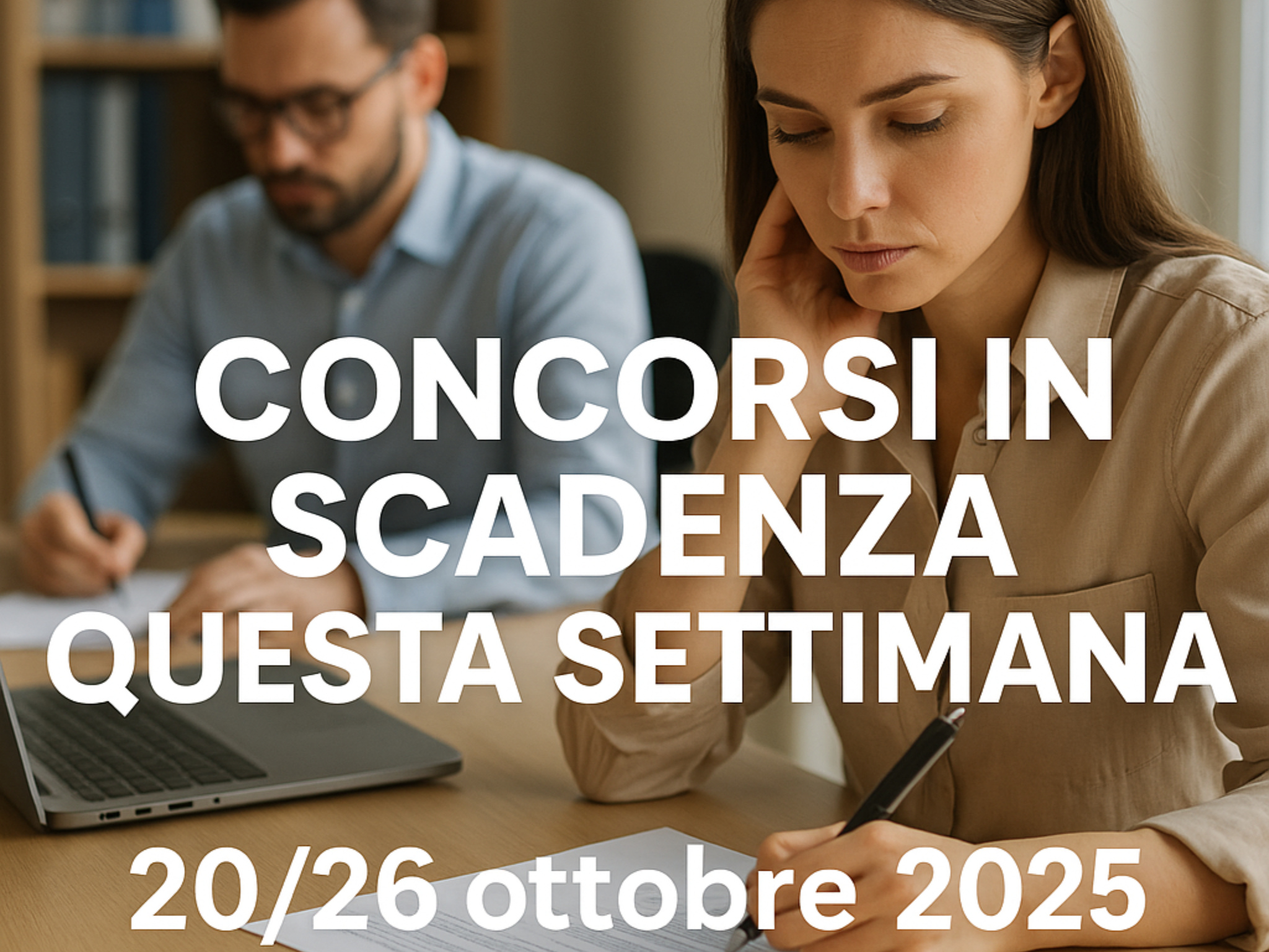 Concorsi in scadenza settimana 20-26 ottobre 2025