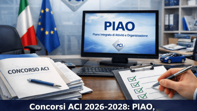 Concorsi ACI 2026-2028 PIAO, assunzioni