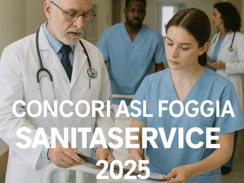Concorsi ASL Foggia Sanitaservice 2025 28 posti a tempo indeterminato