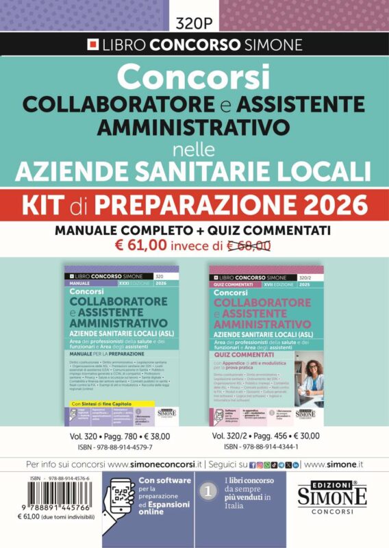 KIT di preparazione Concorsi Collaboratore e Assistente Amministrativo nelle Aziende Sanitarie
