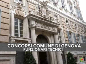 Concorsi Comune Genova 2022 - Funzionari Tecnici