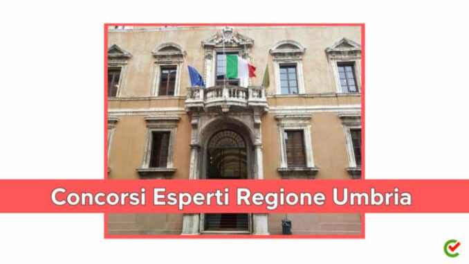 Concorsi Esperti Regione Umbria 2023 – 19 posti disponibili – Per laureati