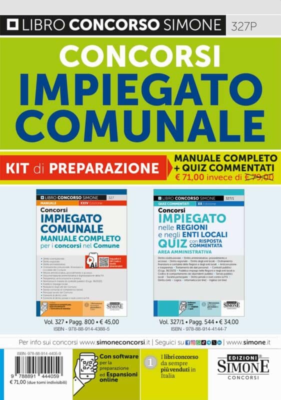 Kit Concorsi Impiegato comunale – Per la preparazione