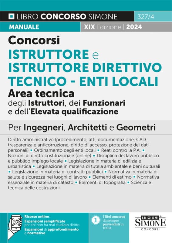 Manuale Concorsi Istruttore e Istruttore Direttivo Area Tecnica Enti Locali Categorie C e D – Per tutte le prove