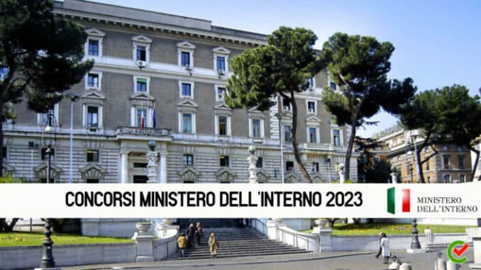 Concorsi Ministero dell'Interno 2023 - 950 posti in arrivo