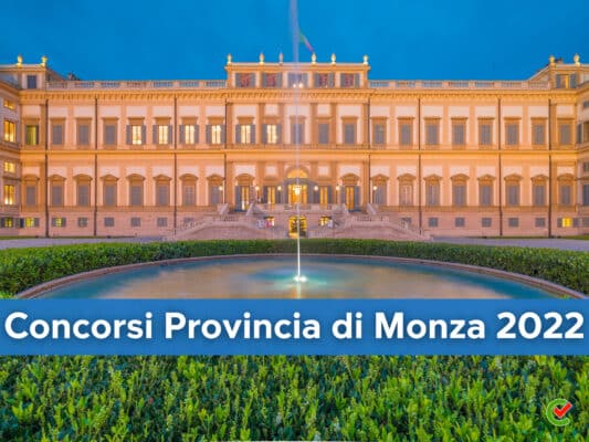 Concorsi Provincia di Monza 2022