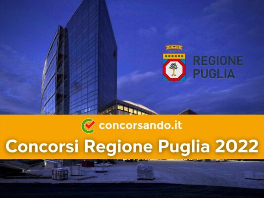 Concorsi Regione Puglia 2022